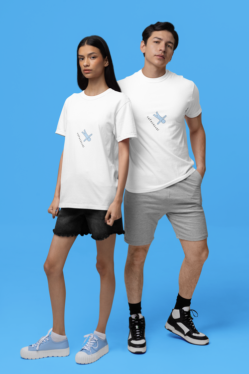 "Nosedive" Tee | Minimalist Blue T-Shirt